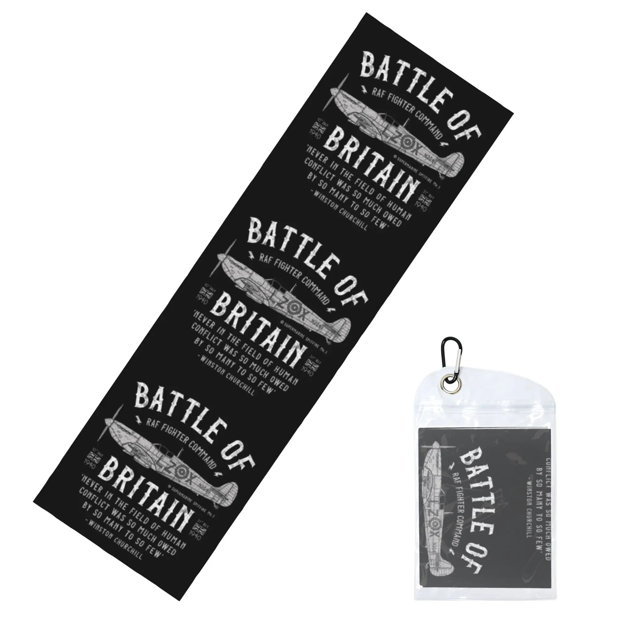 Battle of Britain Cold Exercise Towel  Supermarine Spitfire Fighter Pilot Aircraft Airplane Super Soft Instant Cooling Towels