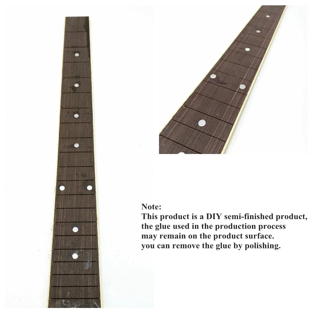 41inch Acoustic Guitar Fingerboard 20 Fret Rosewood Fretboard Inlay Shell Sound Point with ABS Edge Guitar DIY Parts