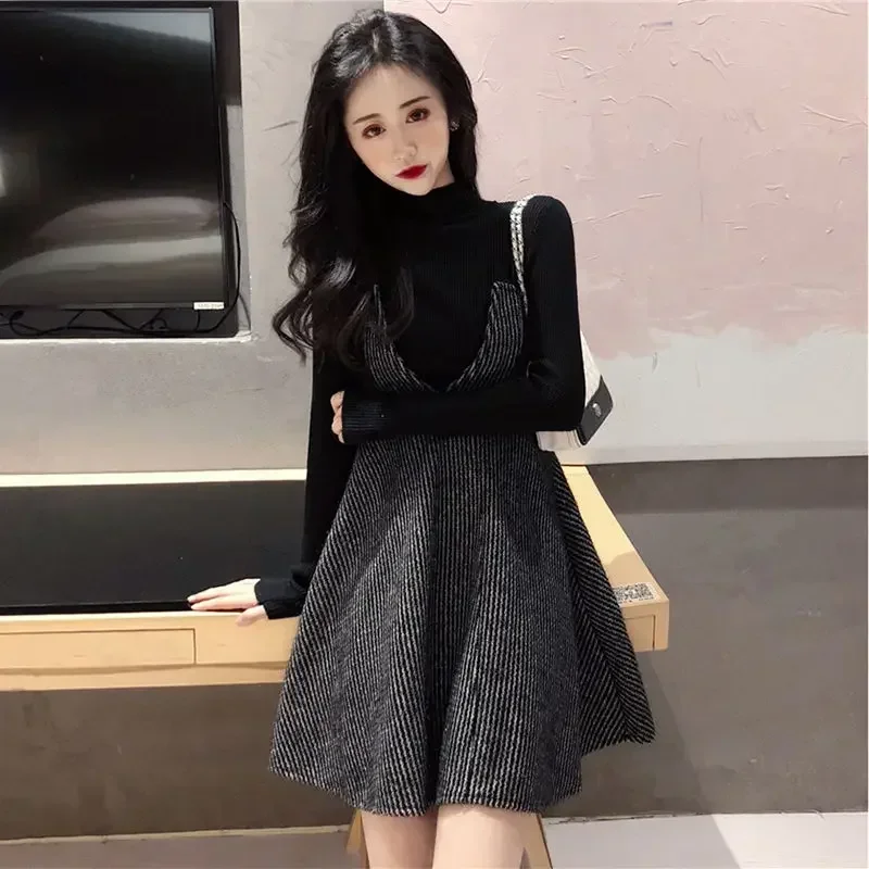 Clothing Evening Slip Short Party Long Sleeve Women's Dress Birthday Holiday Prom Mini Sundress Spring Black Female Dresses 2024