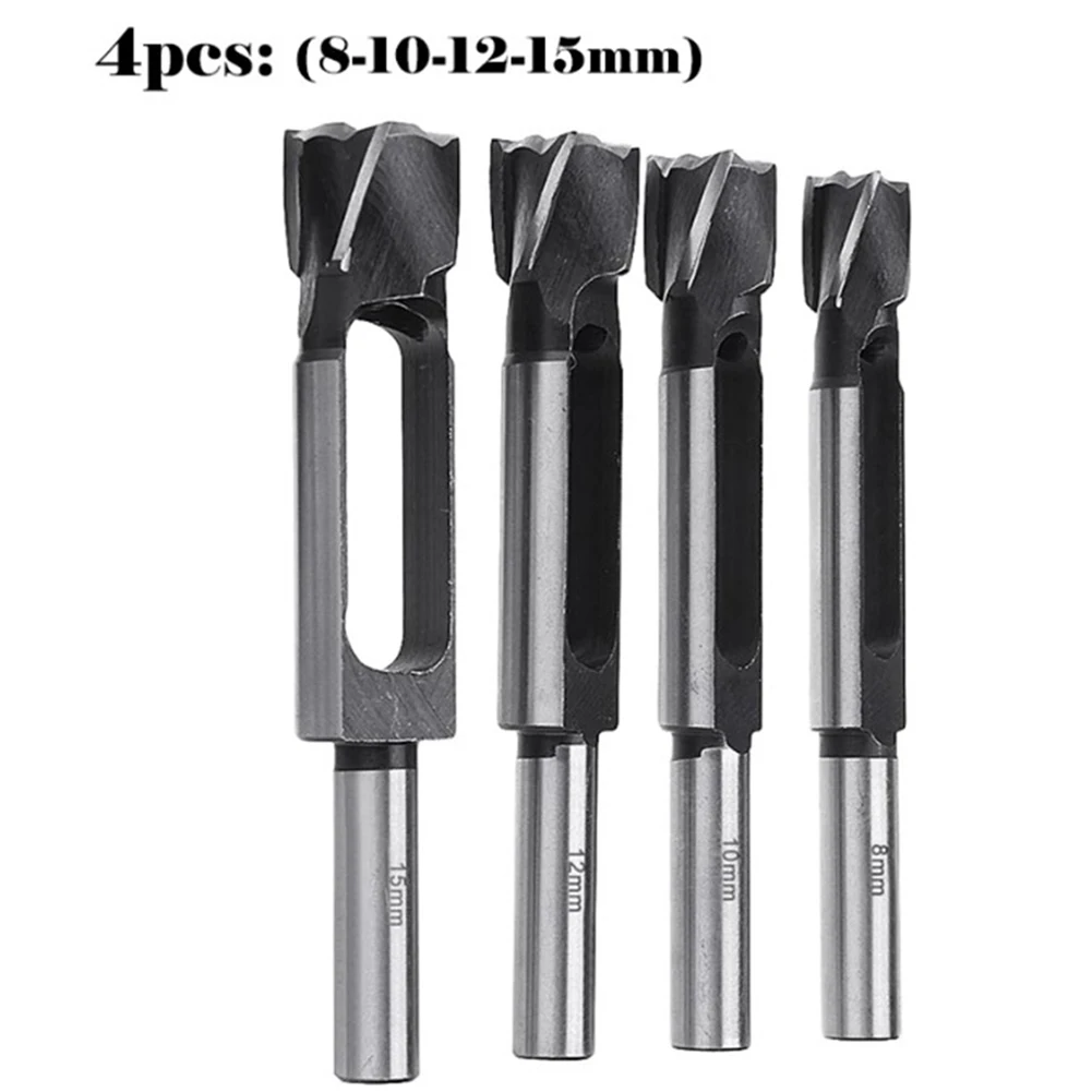 4pcs Set Wood  Drill Bits For Furniture Making Woodworking Tools 4-piece Set Cork Drill Round Log Tenon Woodworking Drill Bit (8