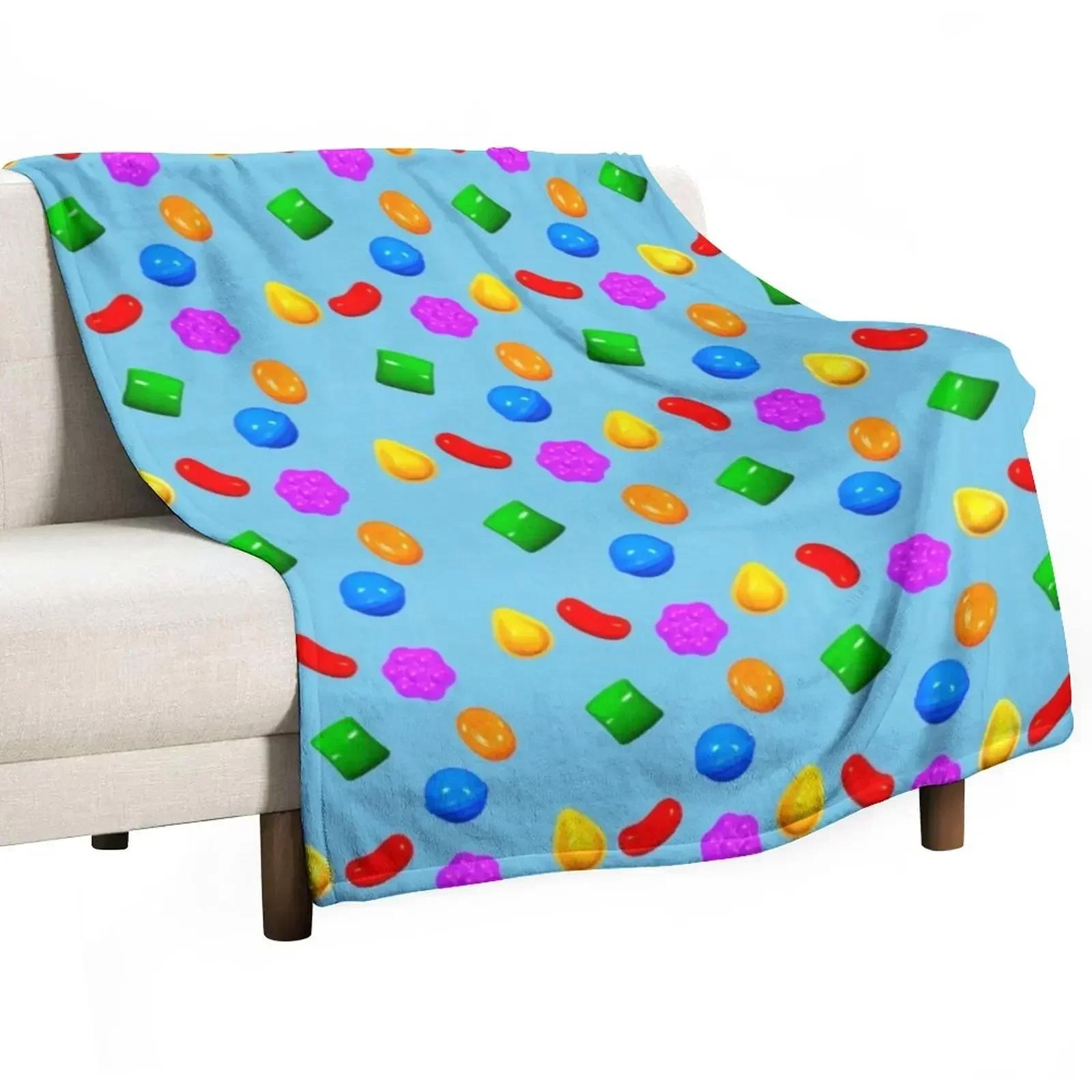 Gotta Crush Some Candy Crush Throw Blanket Soft Plush Plaid Softest Polar Soft Plaid Blankets