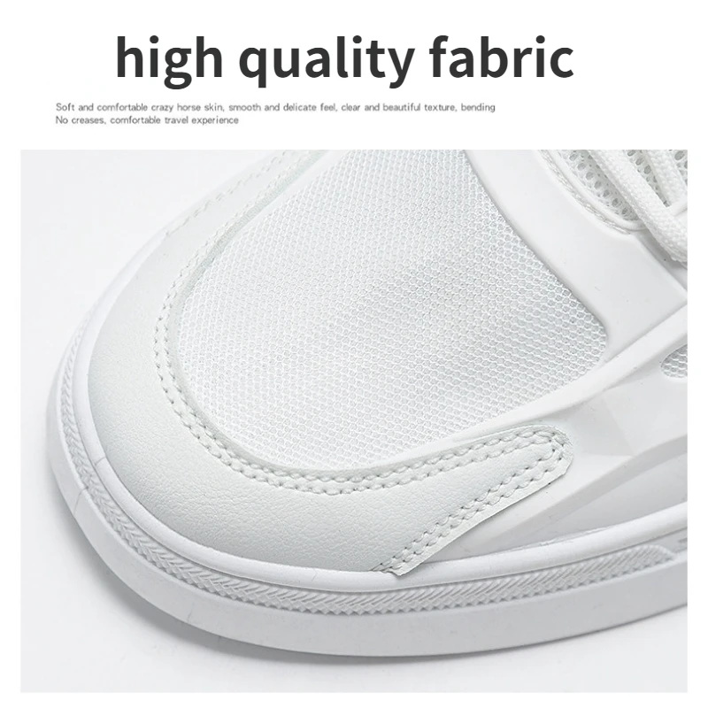 White Sneakers Men Breathable Summer Shoes Fashion Mesh Mixed Color Flat Men Casual Footwear New Student Tennis Shoes Zapatillas