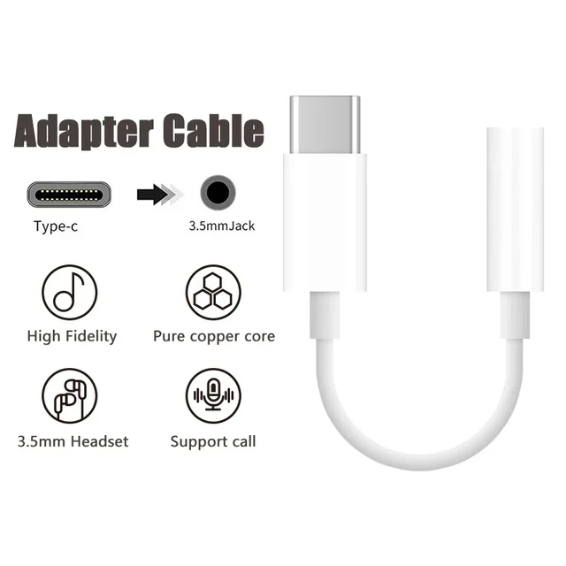 2-in-1-Audio-Adapter USB C auf 3 5 mm Klinke Typ C Lade 3,5 mm Aux-Kabel für Samsung Xiaomi Huawei kabelgebundener Kopfhöreranschluss