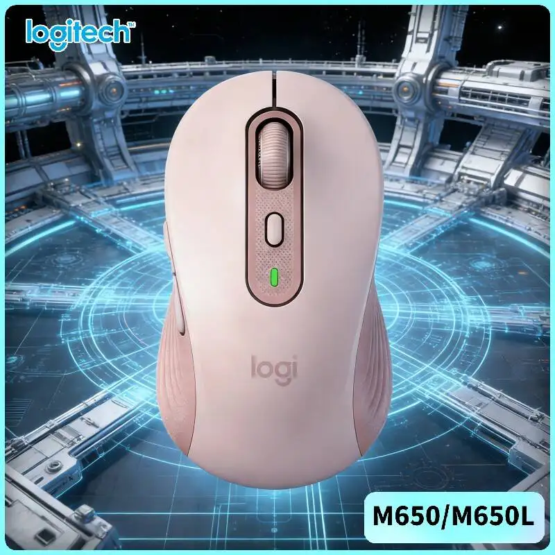 Logitech M650/M650L Wireless Ergonomic Mouse - Soft Thumb Rest, 400-4000 DPI Adjustable, 90% Quieter Clicks, 24-Month Battery