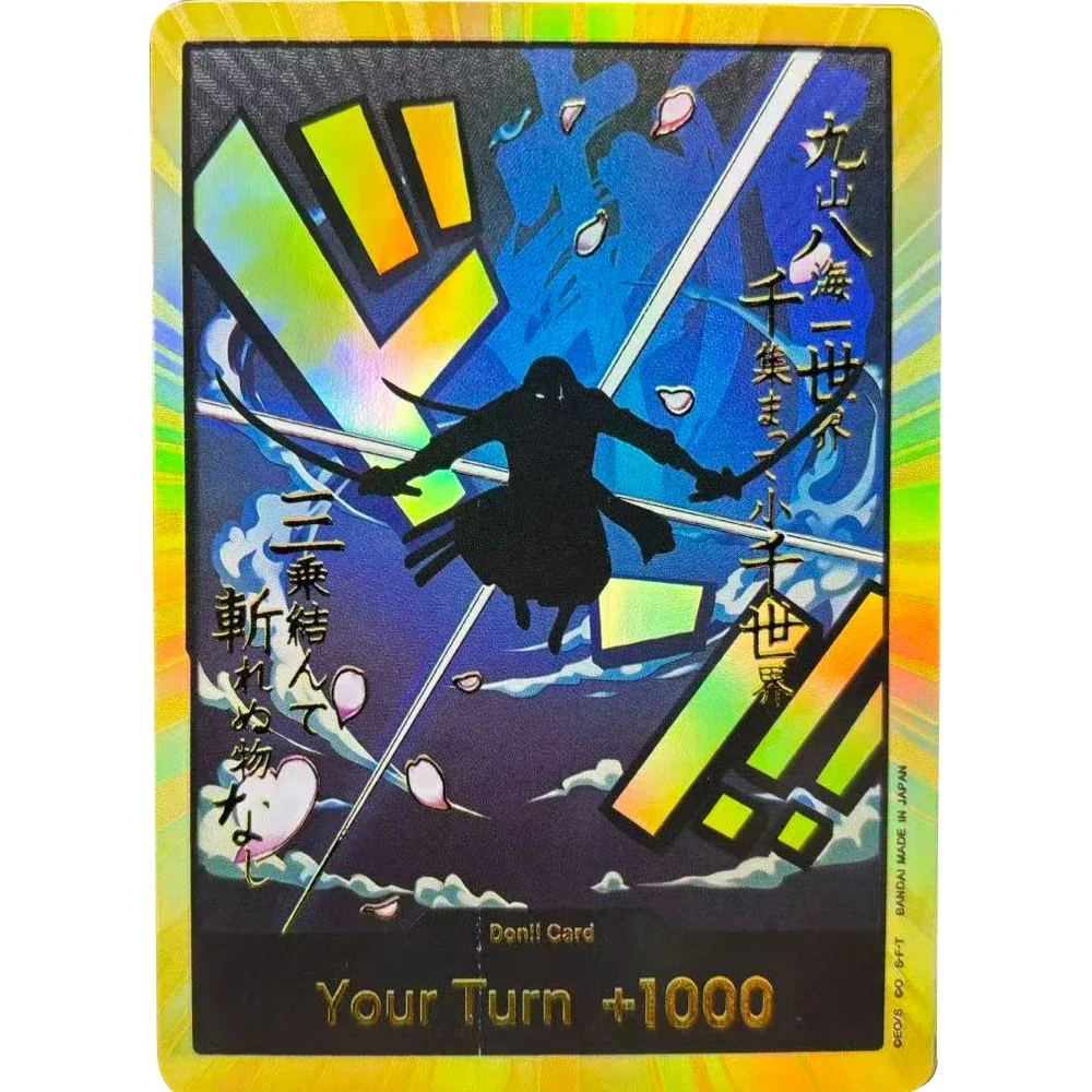 بطاقات جمع قطعة واحدة دون! بطاقة القرد D. لوفي رورونوا زورو EN DIY عالية الجودة ذاتية الصنع لعبة بطاقات أنيمي لعبة هدية