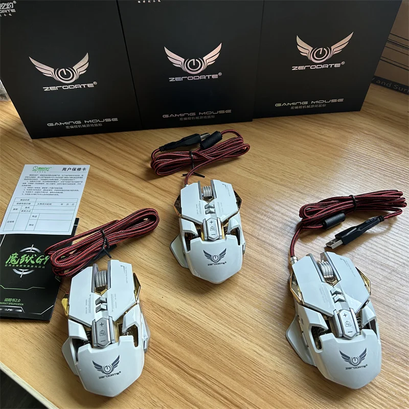 

Проводная игровая мышь G9 для киберспорта, изготовленная на заказ RGB, макрокомпьютерные планшеты, универсальная эргономичная гладкая и прочная мышь 168 г