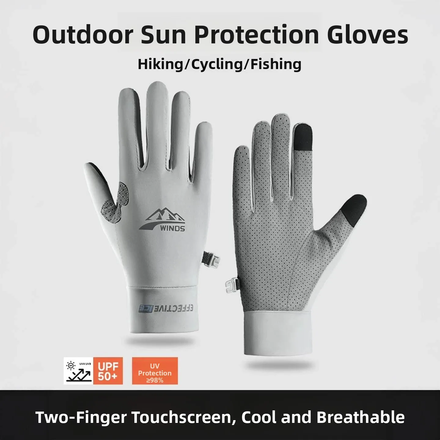 

Солнцезащитные перчатки из ледяного шелка с сенсорным экраном, тонкие летние перчатки для активного отдыха, защита от УФ-излучения, дышащие, противоскользящие, для вождения и езды на велосипеде