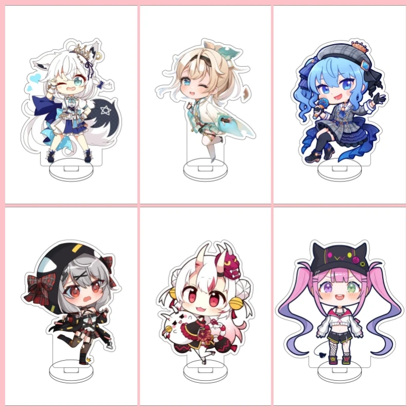 أنيمي هولوليف شخصية صغيرة حامل نموذج موراساكي شيون/ميناتو أكوا/هوشيماتشي Suisei لطيف زخارف مكتب الدائمة علامة المشجعين الهدايا