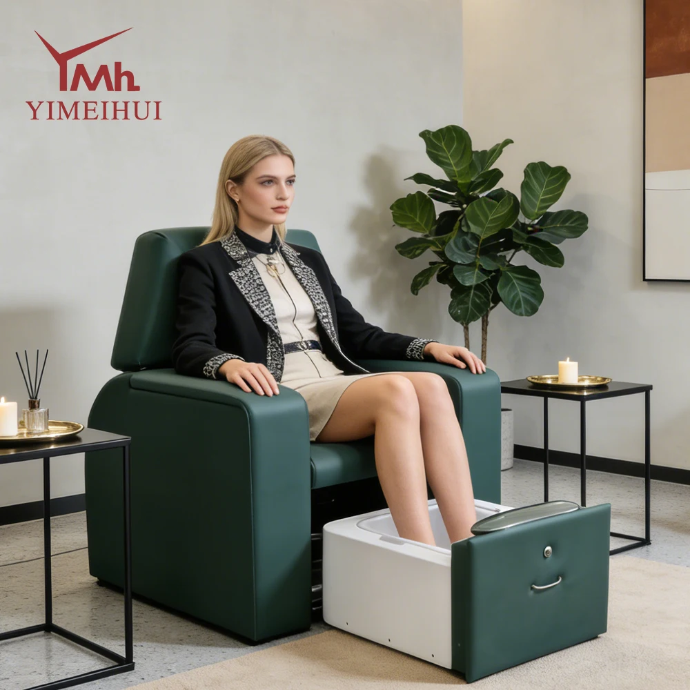 Nail furniture reclining foot basin spa manicure master chairs pedicure liner chair with no plumbing