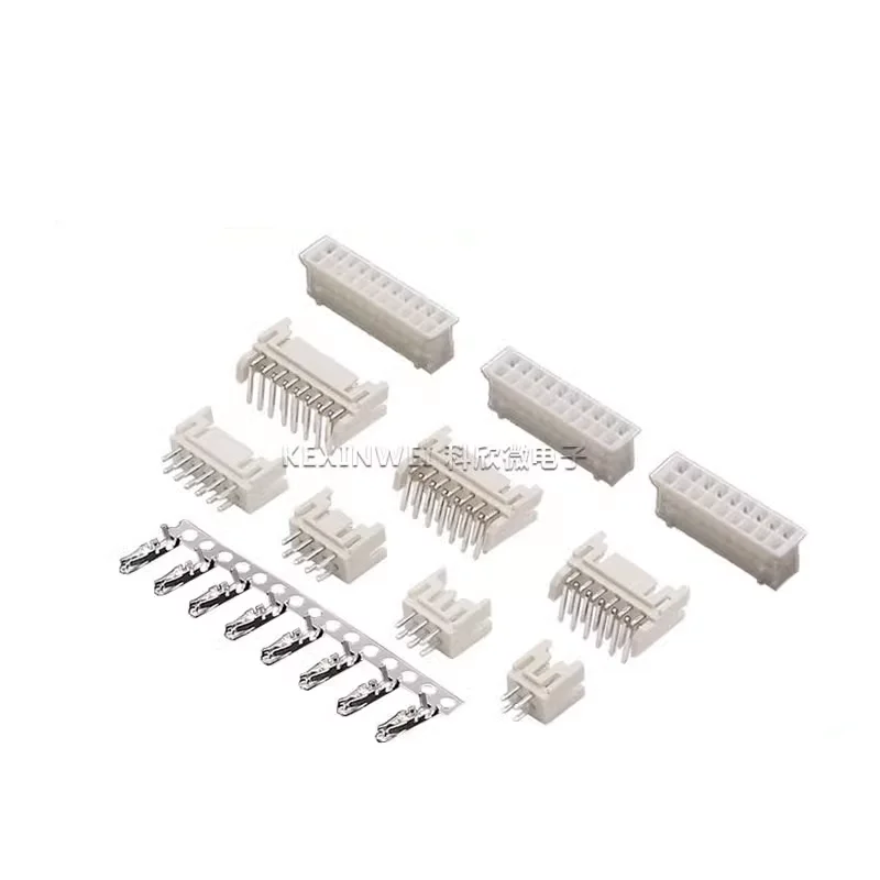 20PCS 2.0MM PHD Double Row 2X2/3/4/5/6/7/8/9/10/12/16 Pin PHD2.0 Connector Straight / Curved Needle Plug Male / Female / Crimps