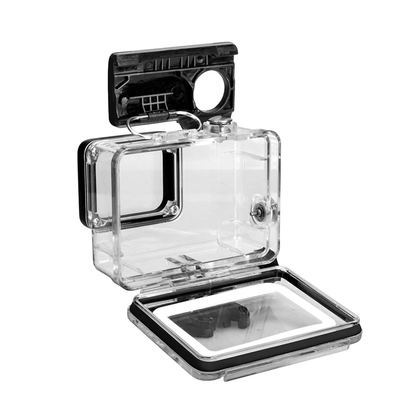 غطاء مقاوم للماء 148FT/45M لهاتف Go Pro Hero 2018/7/6/5 أسود، غطاء حماية للغوص تحت الماء لهاتف Go Pro Hero7 6 5