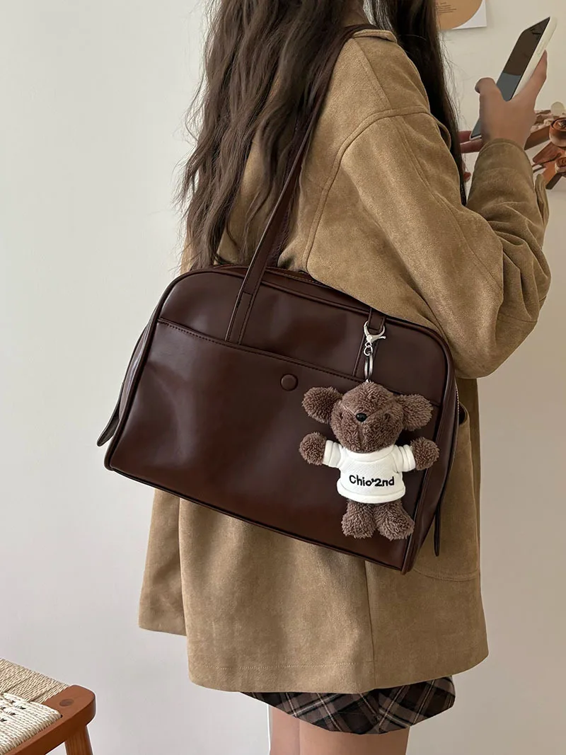 

Модная женская сумка 2025 года, корейская простая сумка в стиле ретро, большая сумка-подушка Capaci, сумка на одно плечо