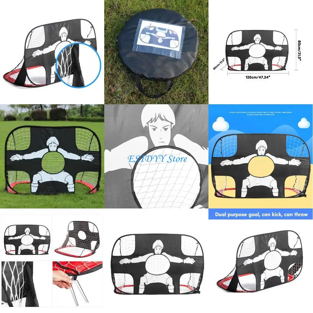 

G6DE Football Net Garden Goal Posts for Child Football Training Poped Up Goals for Kid Set Children Football Goals for Garden
