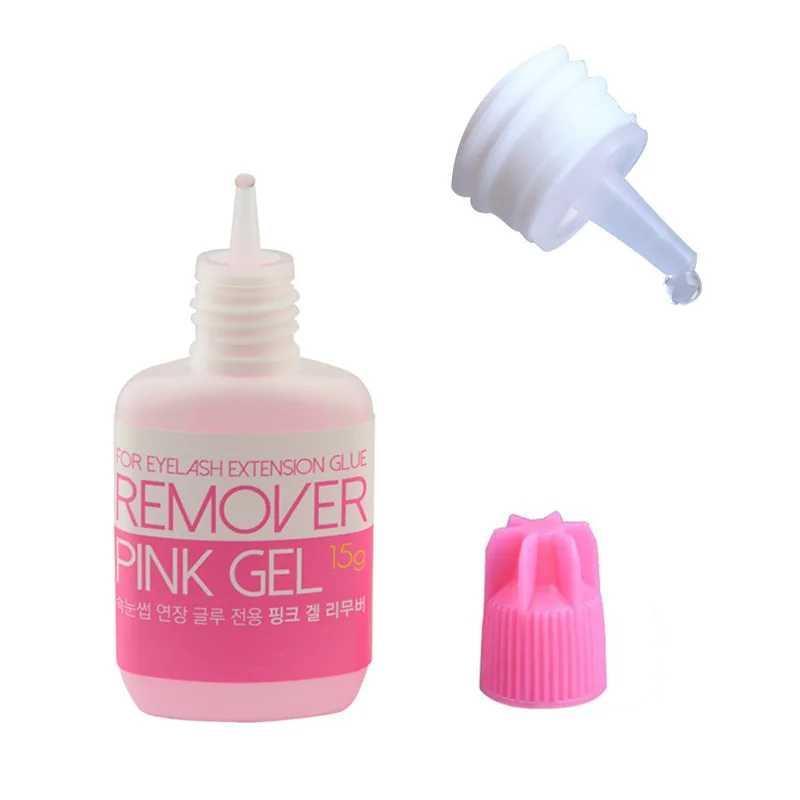 Removedor de Gel Sky Clear/Pink para extensiones de pestañas, pegamento para extensiones de pestañas, 15g, removedor de Corea, herramientas de