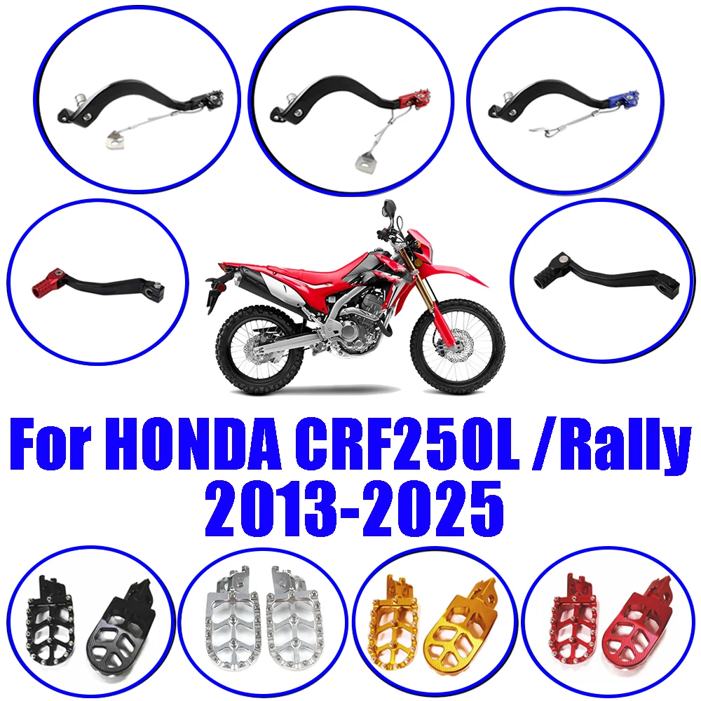 Motorcycle Forged Gear Shift Lever Rear Brake Pedal Lever Footrest Footpegs Foot Pedals For HONDA CRF250L Rally CRF250 CRF 250 L
