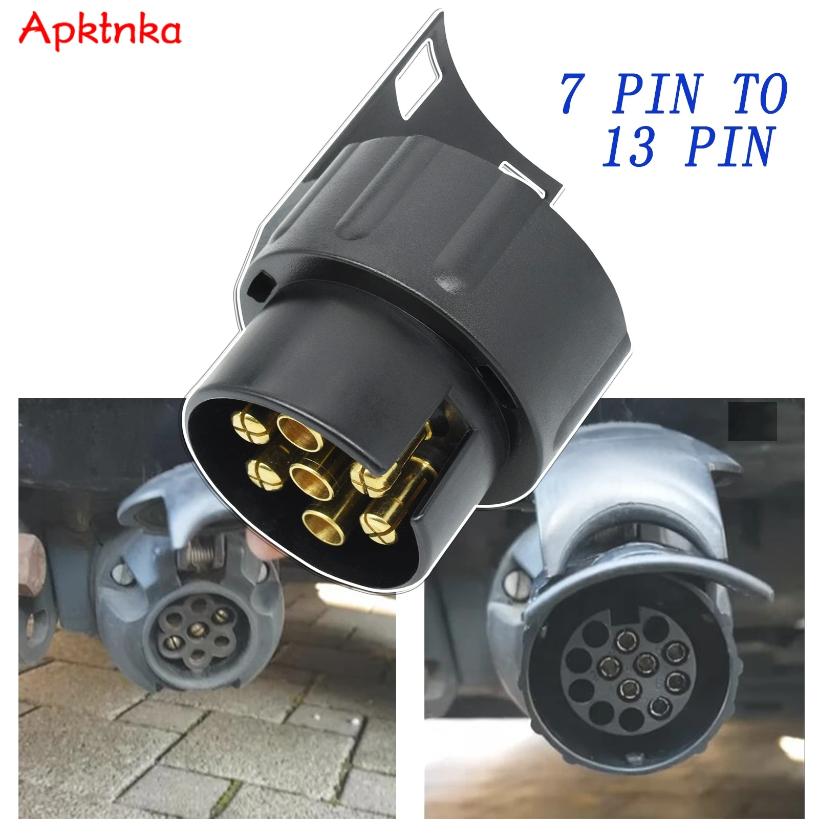 

Переходник для буксировочного разъема 7-13 контактов, 12В, для прицепов и автодомов, электрический адаптер, прочный водонепроницаемый кабель, соединитель для троса буксировочной тяги
