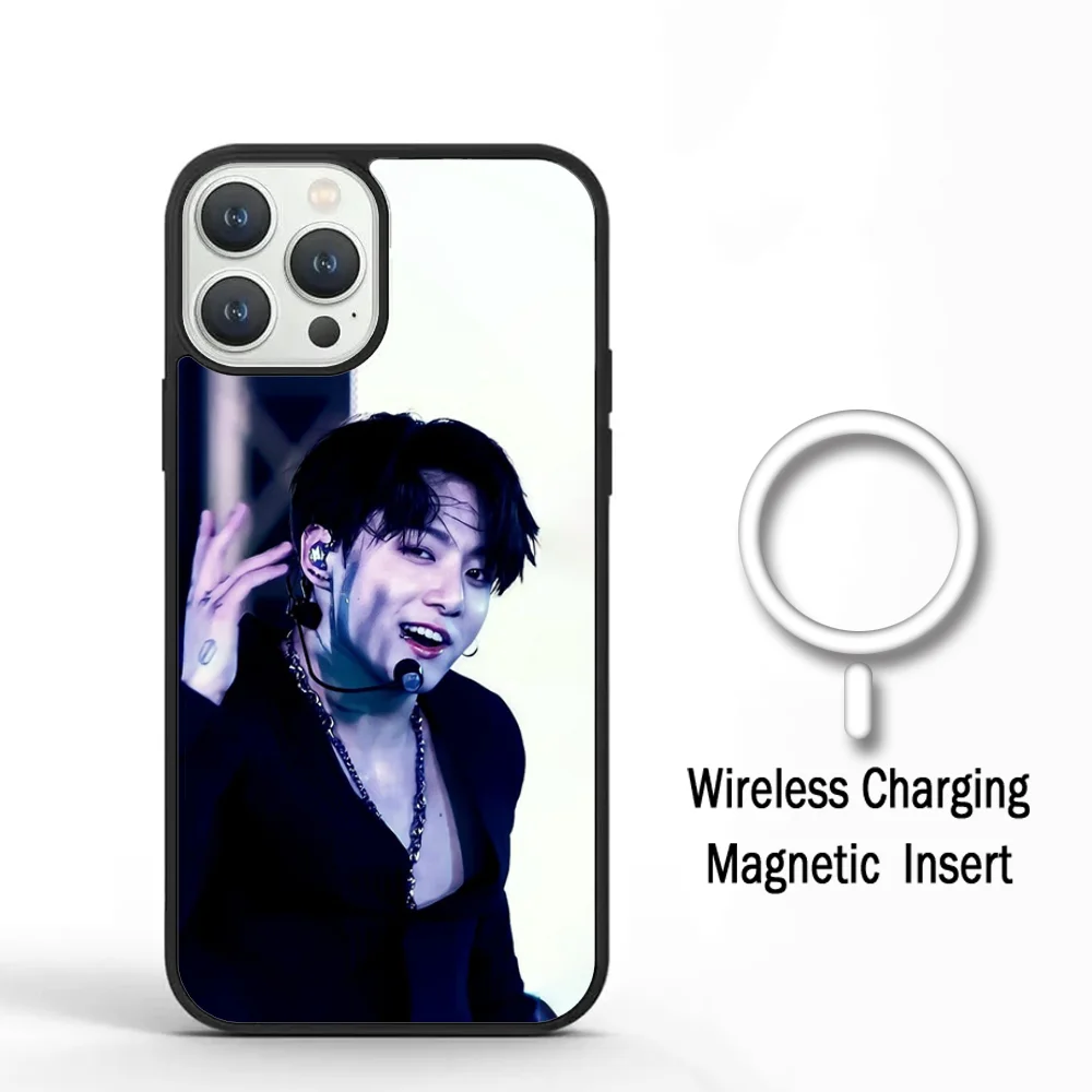 J-Jungkook Jeon Seven Gold Phone Case For IPhone 11 12 13 14 15 Plus Pro Max Mirror Acrylic Cover For Magsafe