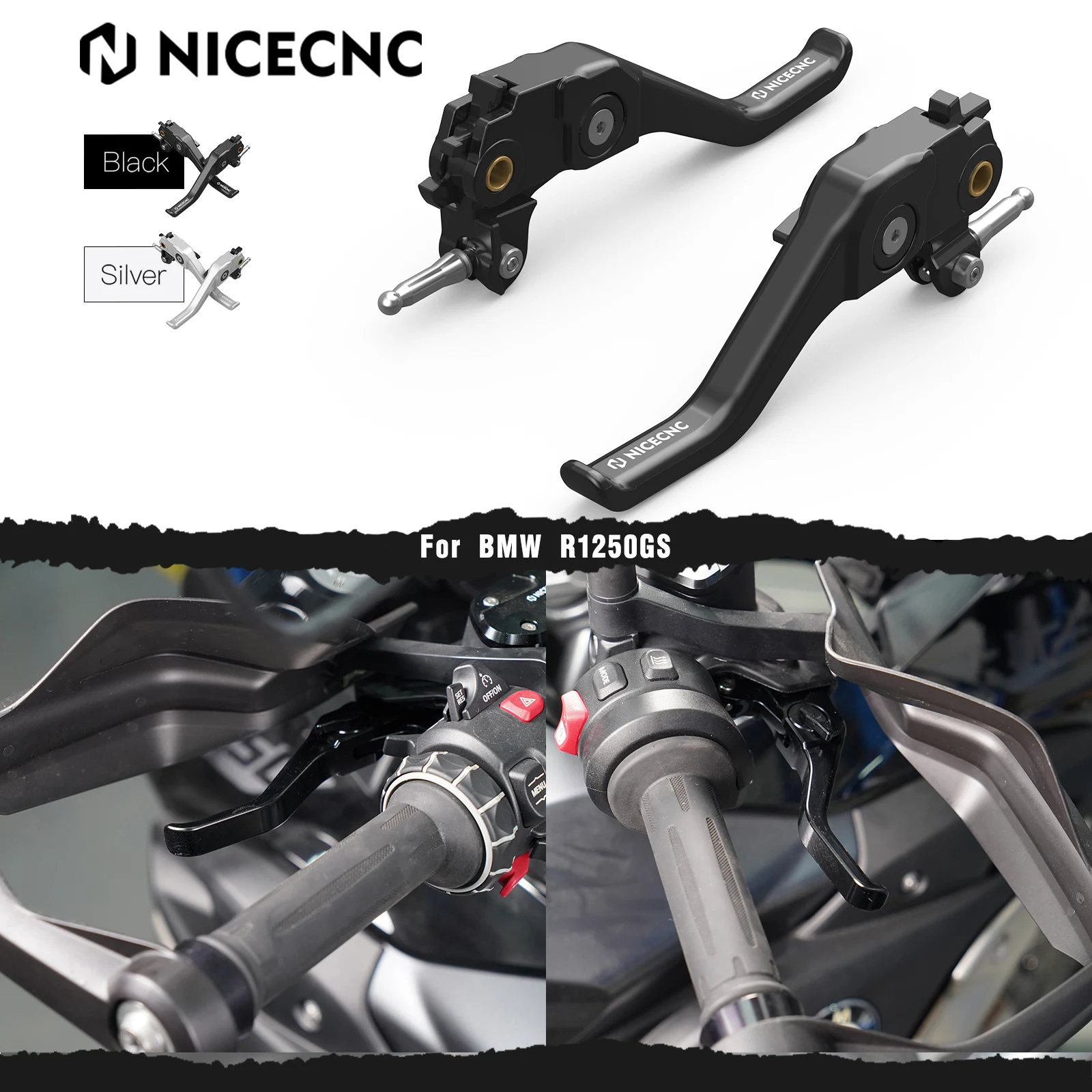 

NICECNC Motorcycle Shorty Brake Clutch Lever for BMW R1250GS 2018-2023 R1250GS Adventure 2018-2024 R1200GS 13-18 R1200GSA 14-18