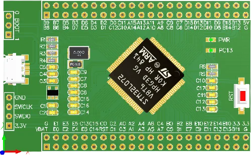 Stm32l072vbt6 placa de núcleo l072vbt6 sistema mínimo l072 placa desenvolvimento promoção baixo consumo de energia