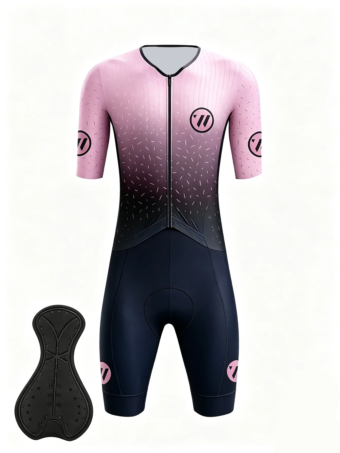 Race Level Men’s Bike Onesie Short Sleeve Shorts, Breathable Quick Dry Lightweight Cycling Bodysuit