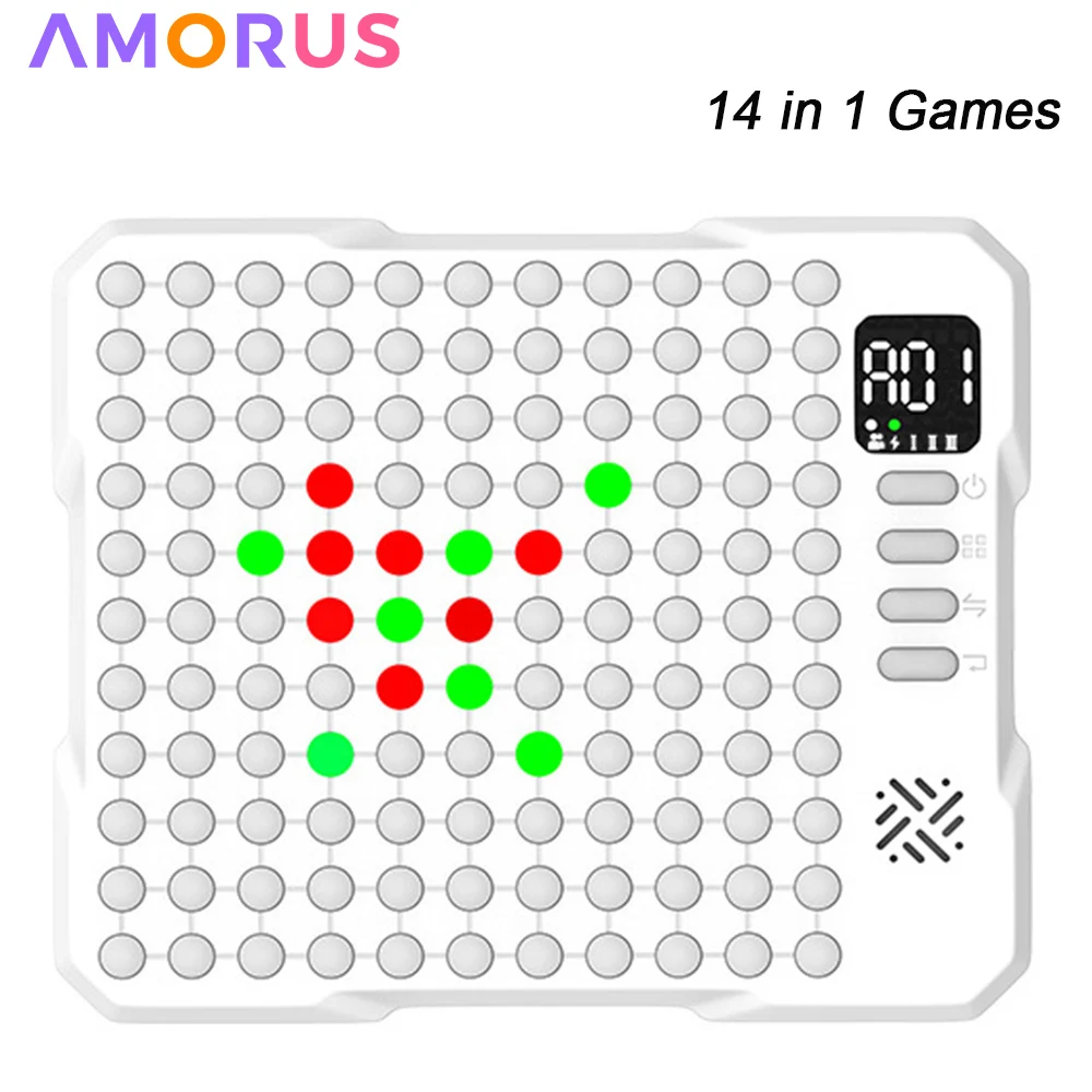 14 in 1 Gioco da tavolo intelligente multifunzionale Scacchi elettronici Backgammon Go Tic-Tac-Toe Whack-a-Mole Combe per bambini Giocattolo educativo