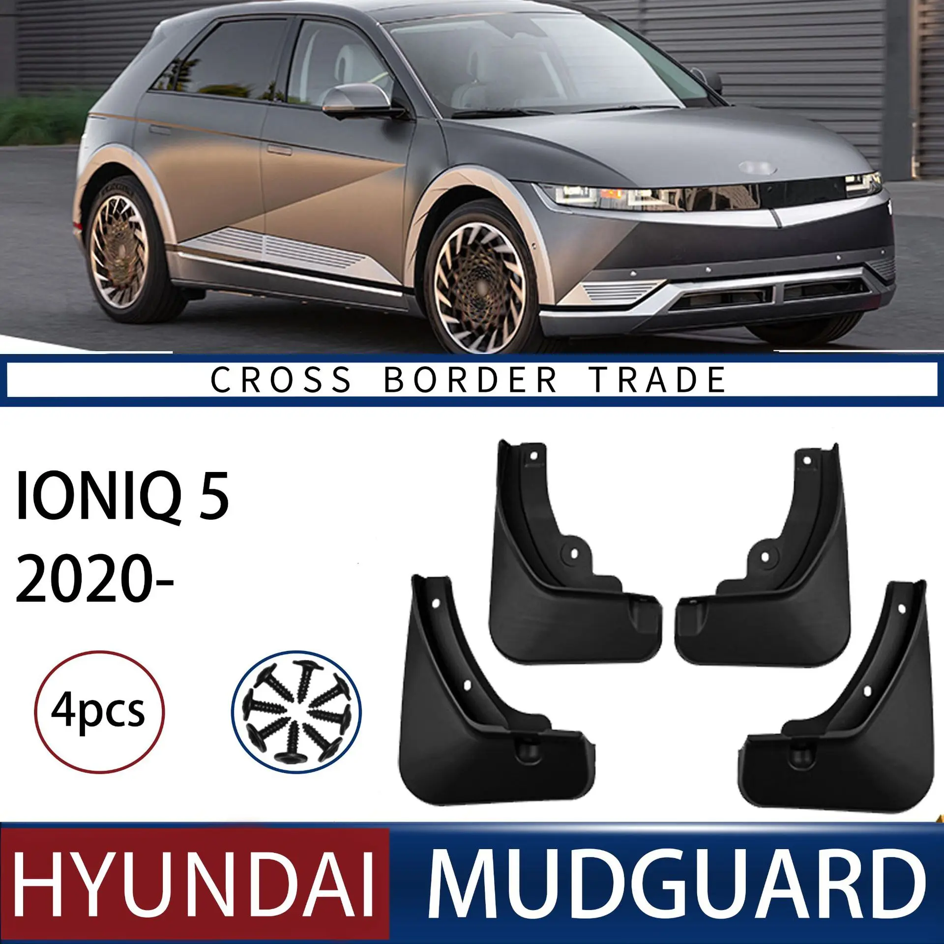 

FOR Hyundai IONIQ 5 2020-2022 Car Molded Mud Flaps Splash Guards Mudguards Front Rear Styling Front Rear Car Accessories