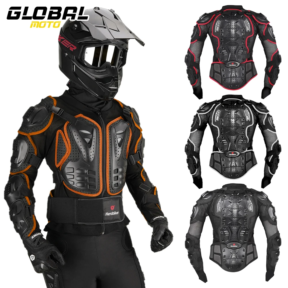 

Motorcycle Jacket Full Body Armor Wear-Resistant Anti-Fall Motorbike Armor Motocross Riding Protective Gear Back Protector S-4XL