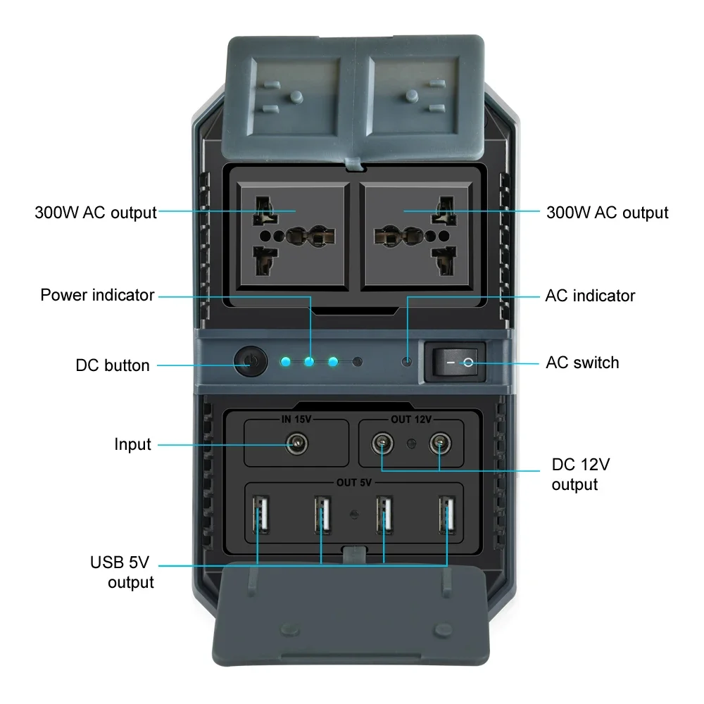 1500W/1380Wh lifepo4 camping portable power station solar generator 2000W 3000W