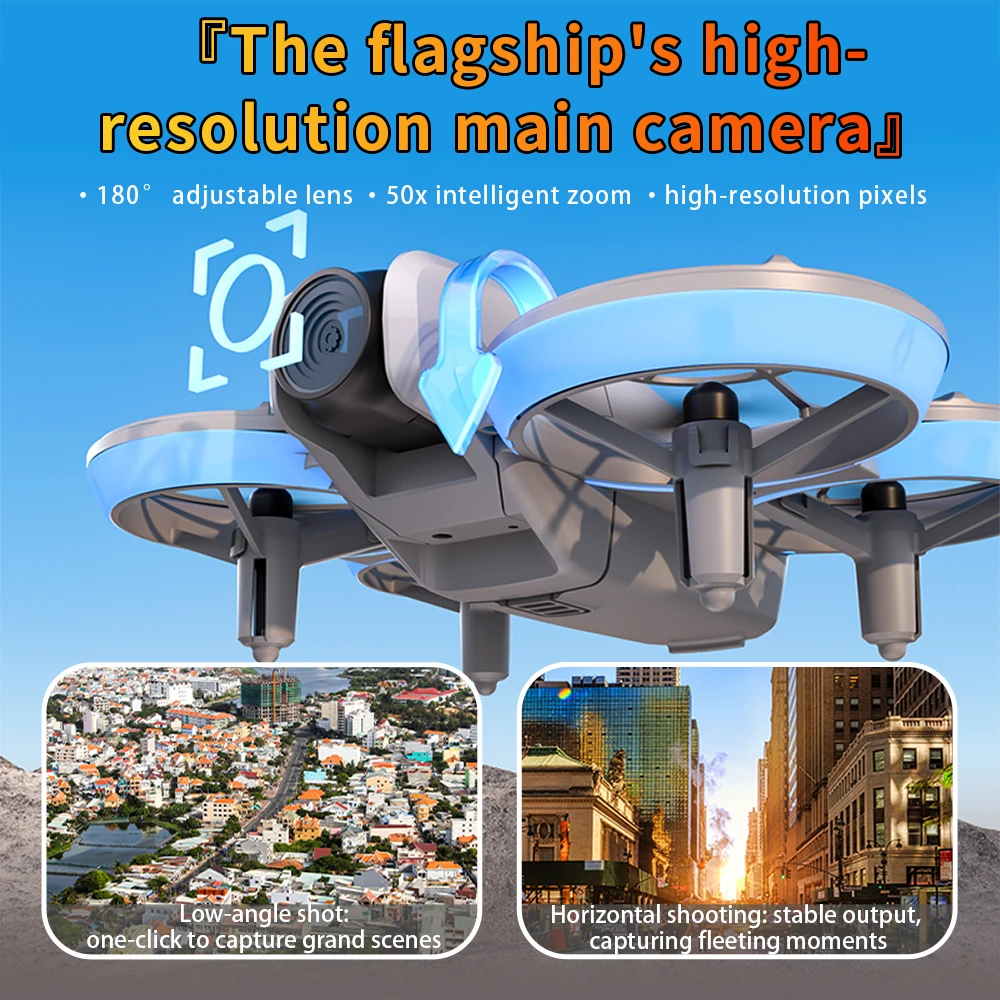 New E69 Mini Drone 4K Profesional Dual Camera Headless Mode Obstacle Avoidance WiFi FPV Drones 360° Flip RC Quadcopter Toys Kids