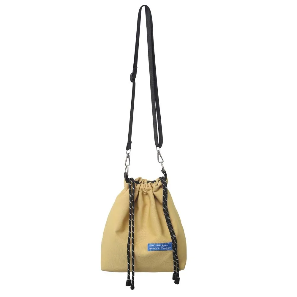 

Нейлоновая сумка-мешок на шнурке, повседневная регулируемая сумка через плечо в корейском стиле, портативная сумка-кроссбоди для мужчин и женщин