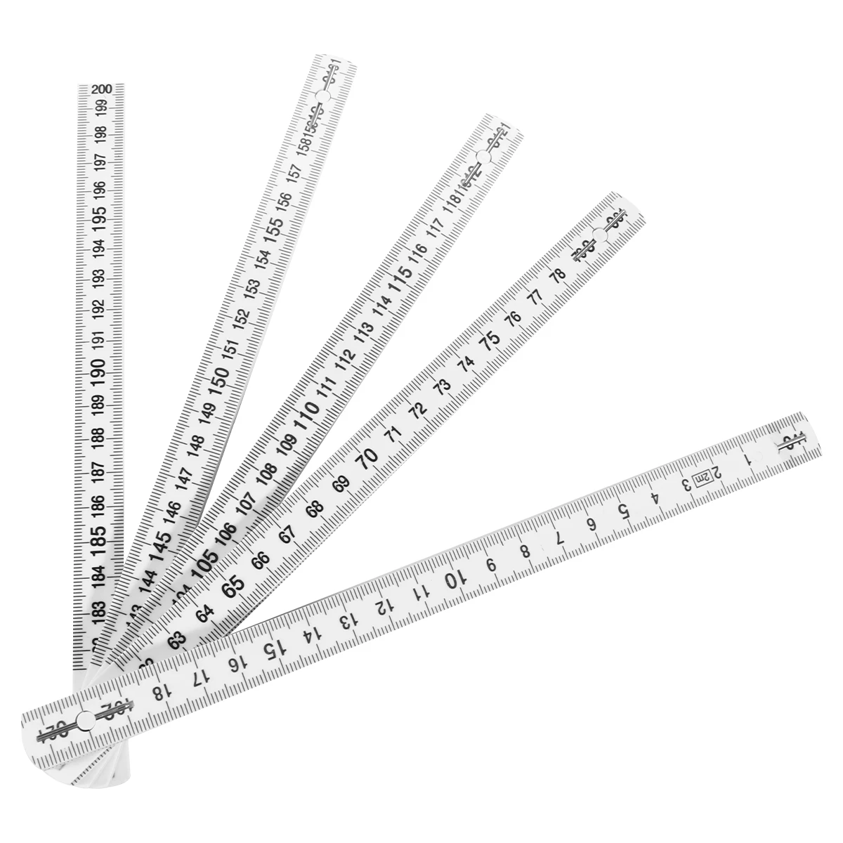 Plastic Folding Ruler with Metric Foldable Measuring Stick Measure Portable Scale