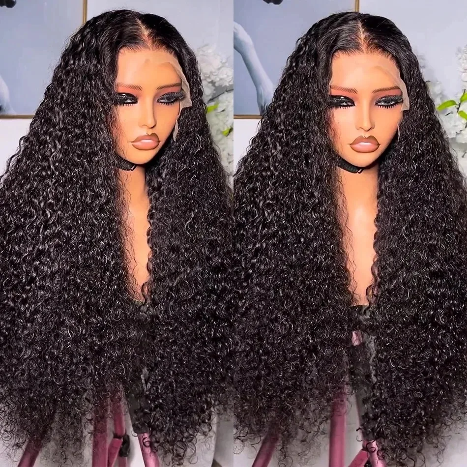 38 inch Lace Front Curly Wigs Deep Wave 13x4 hd Lace Frontal Wig Human Hair for Women Water Wave Brazilion hair Glueless Wigs