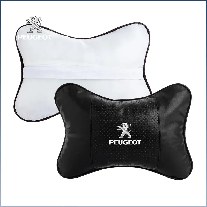 Car Neck Pillows Car Headrest Cushion Support Seat Caps for Peugeot 308 307 407 2008 5008 106 206 208 3008 508 Wheel Center Caps