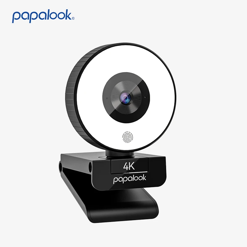 

papalook PA552 4K Stream USB Webcam with Ring Light,Remote Control,Autofocus Web Camera with Microphone and Privacy Cover for PC