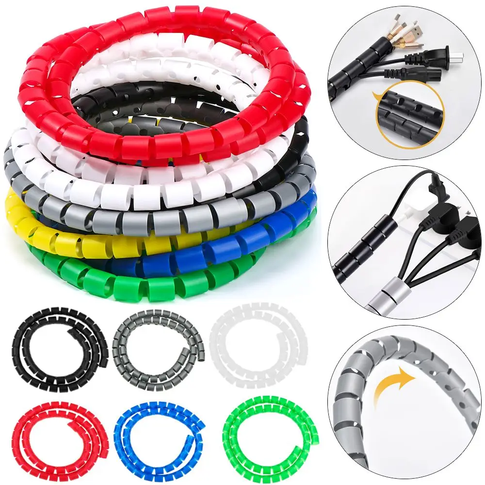 

Cable Sleeves Cable Holder Wrap Tube Wire Protector Line Organizer Spiral Wire Organizer Pipe Protection