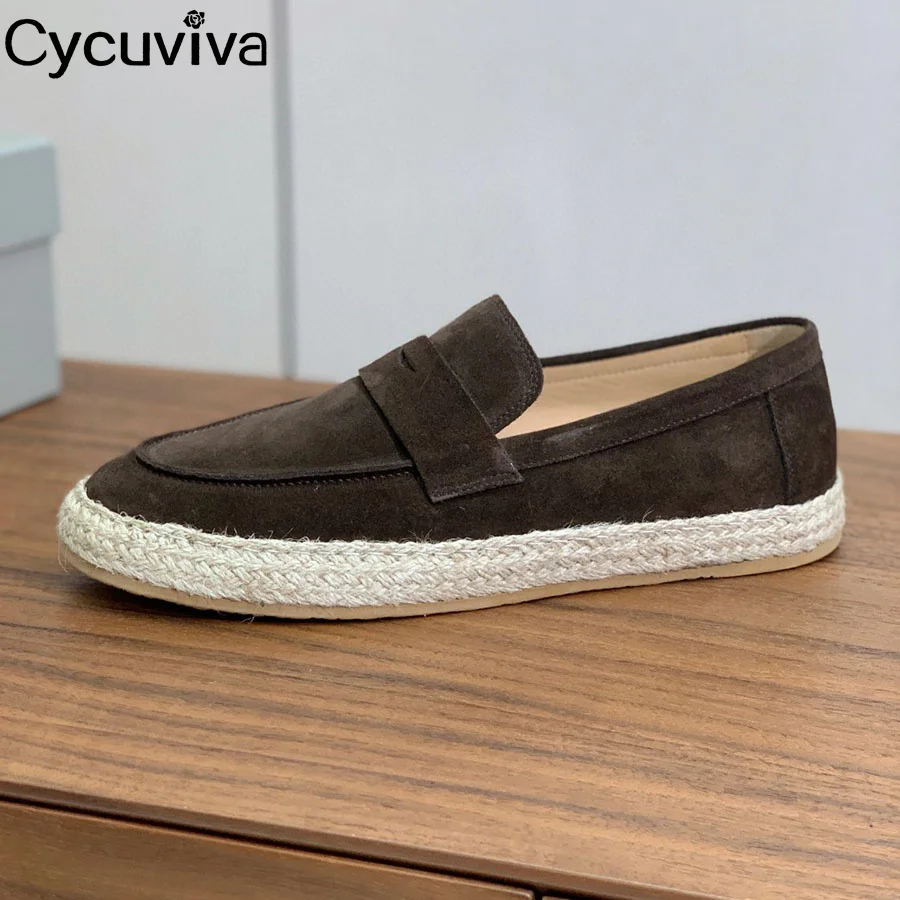 Designer New Brand Platform Shoes Men Thick Sole Kid Suede Casual Flat Shoes Autumn Comfort Party Vacation Walking Shoes For Men