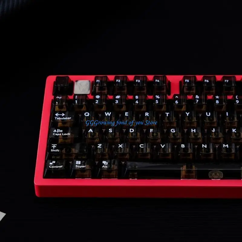 H9EB 114KEYS الأصلي ارتفاع مفتاح الشفافية PC Backlits Keycap للمفاتيح