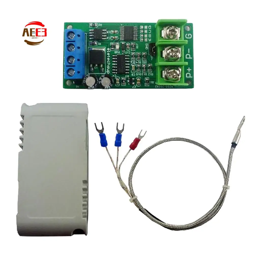 AEE3-DC 8-25V PT100 Platinum Thermal Resistance To Temperature Converter RS485 Modbus RTU RTD Sensor Module Kit PTA9B01