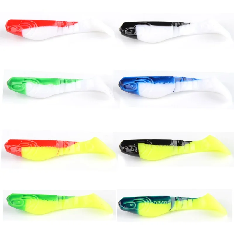 ميريديث الاسترخاء Kopyto سيليكون الصيد الطعوم 8.5 سنتيمتر 6.8 جرام 8 قطعة مجموعة من 3 المفترس معالجة لينة البلاستيك تهزهز رؤساء بايك السحر الصيد