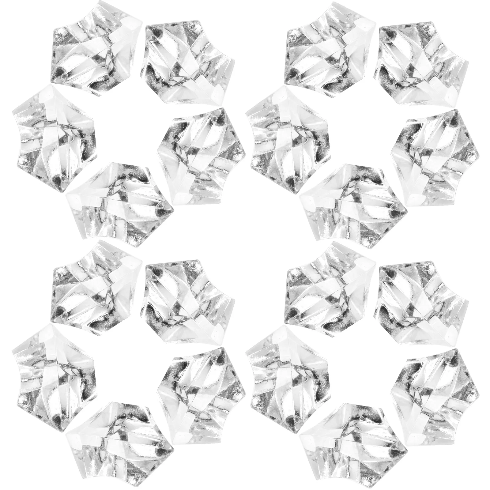

1 Pack Of Ice Cubes Crystal Rocks Plastic Irregular Transparent Fake Ice For Decoration Table Wedding Party Home Shop Restaurant