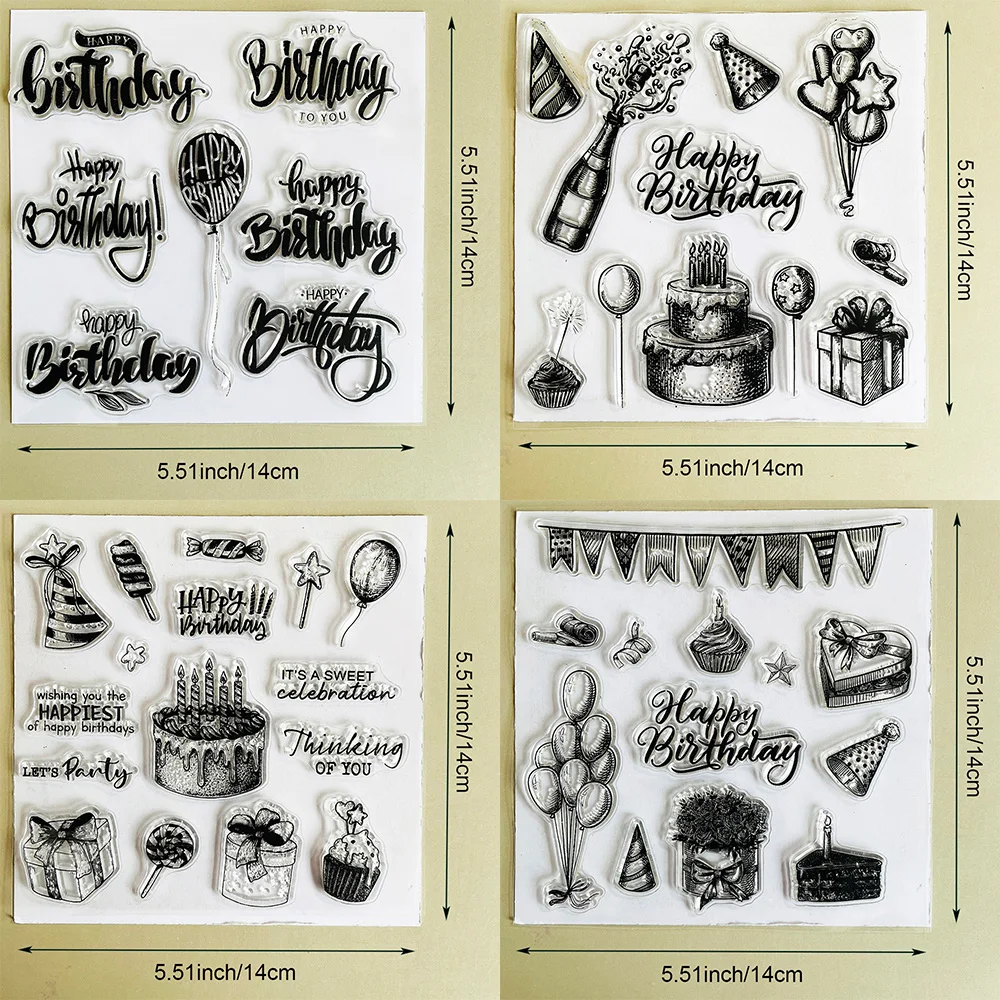 Geburtstags-Stempel/Siegel für DIY-Scrapbooking, Kartenherstellung, Album, dekoratives Siegel, Basteln