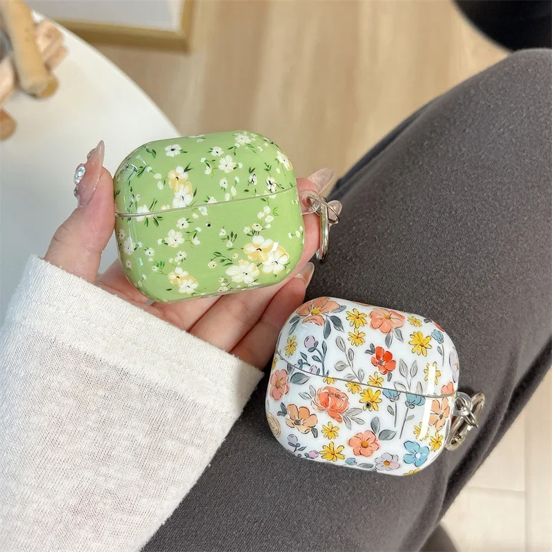 Per Samsung Galaxy Buds 3 Pro Buds3 Custodia per cuffie Coreano Fiore carino Cover Custodie per cuffie in silicone per Buzz 3 Pro Auricolare Funda