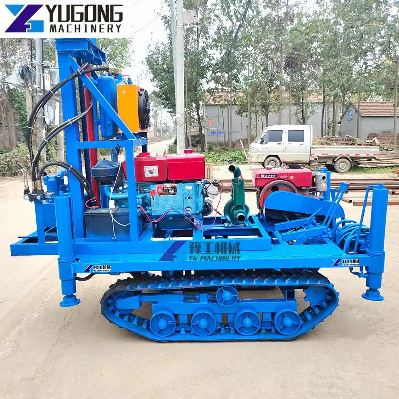 High Quality Water Well Drilling Machine Electric Borehole Drilling Rig Portable DTH Crawler Depth Water Well Drilling Rig