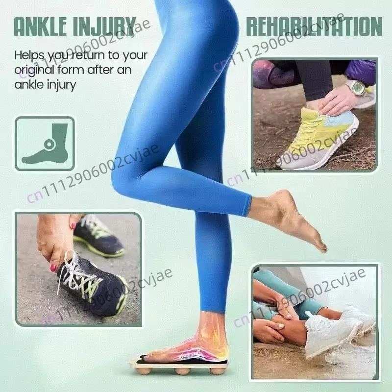 Wooden tensile plate adjustable tilt board lower leg extender with soft silicone pad rehabilitation training standing inclined b
