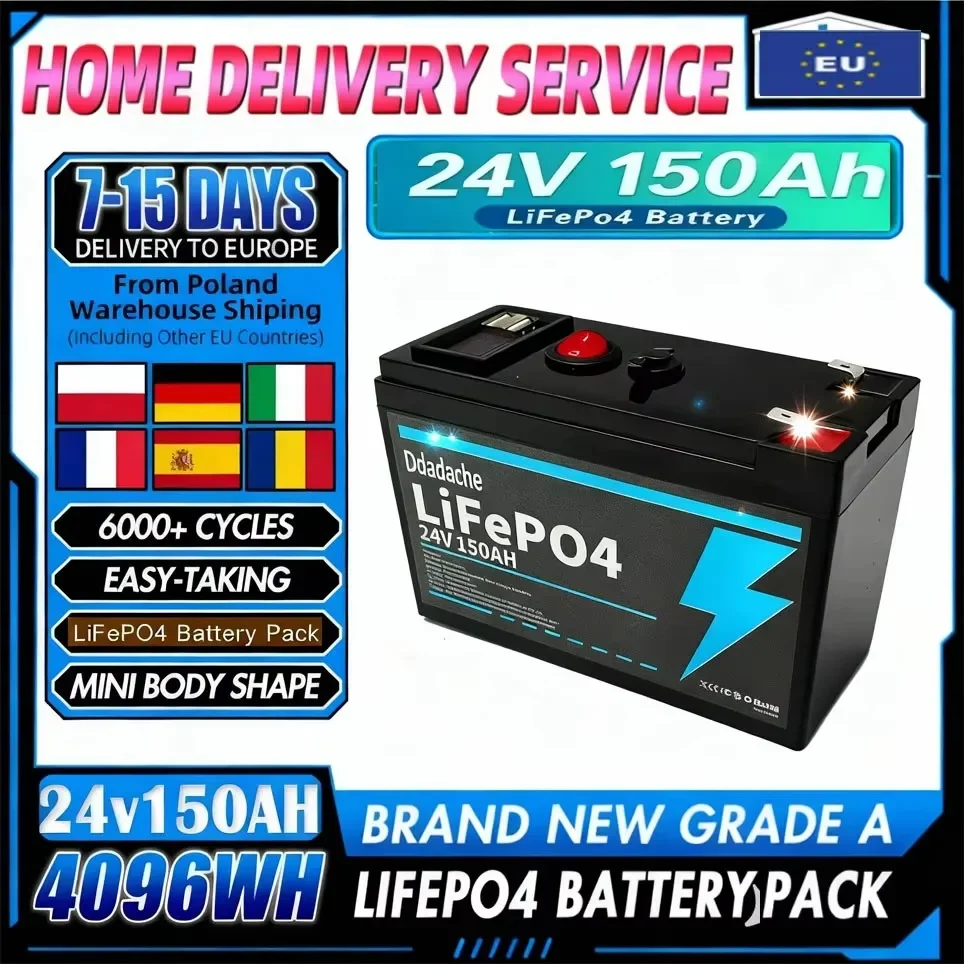24V Neuer 150-Ampere-Stunden-18650-Lithium-Akku, wiederaufladbarer Solar-Akku für Elektrofahrzeuge + 25,2-Volt-2-Ampere-Ladegerät, geeignet für Unkrautbekämpfungsmaschinen als Zusatzakku