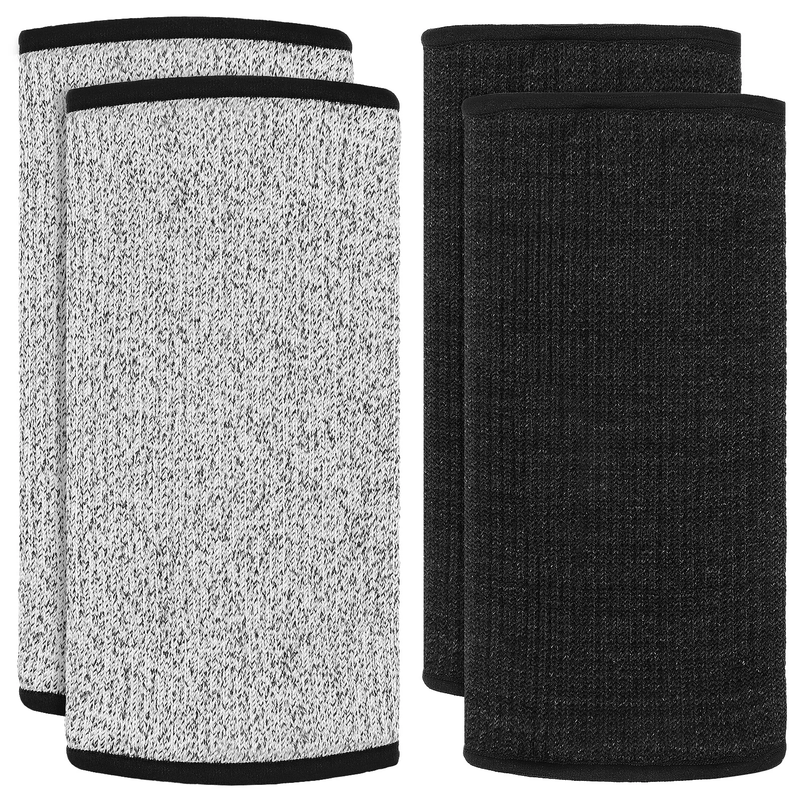 2Pairs Cut Resistant Sleeves Forearm Protectors Stretchable Safety Arm Guards for Gardening Construction Metalworking
