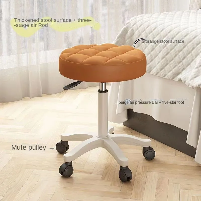 Modern Round Stool Lifting Swivel Chair With Wheels Barber Shop Special Lifting Swivel Chairs Office Desk Stool Home Furniture