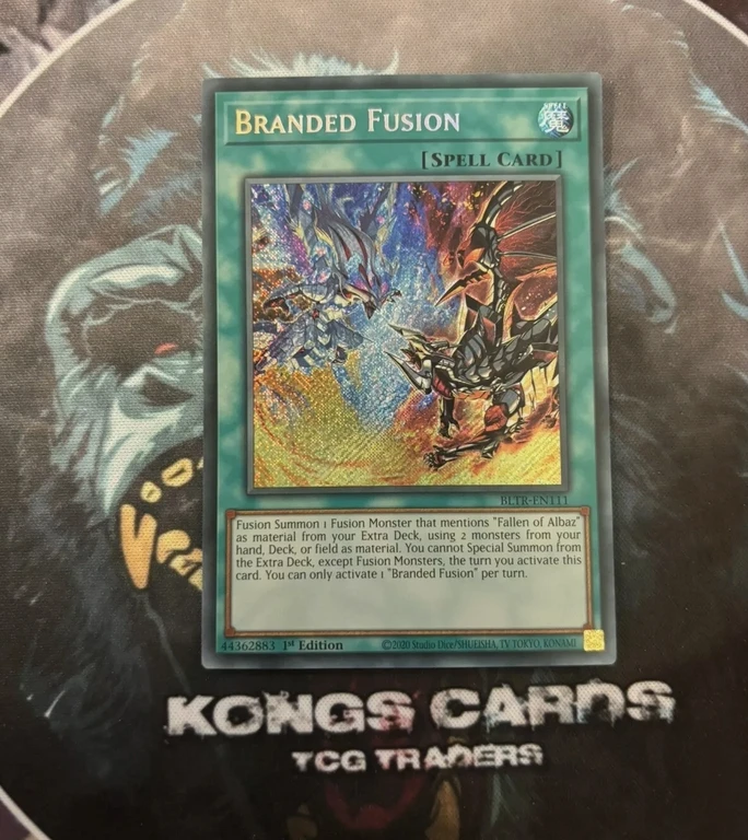 Yugioh KONAMI Duel Monsters BLTR-EN111 Branded Fusion Secret Rare English Collection Mint Card