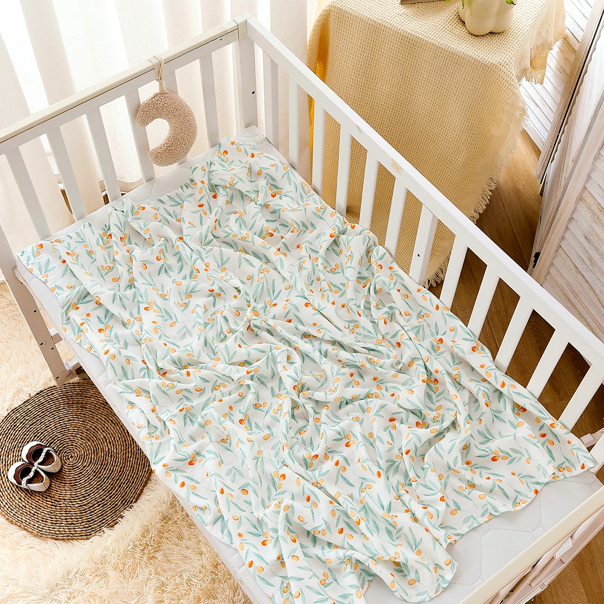 Elinfant 3 قطعة الخيزران القطن الشاش قماط بطانية الوليد قماط التفاف لينة مريحة غطاء التمريض الطفل لحاف قماط البطانيات #6