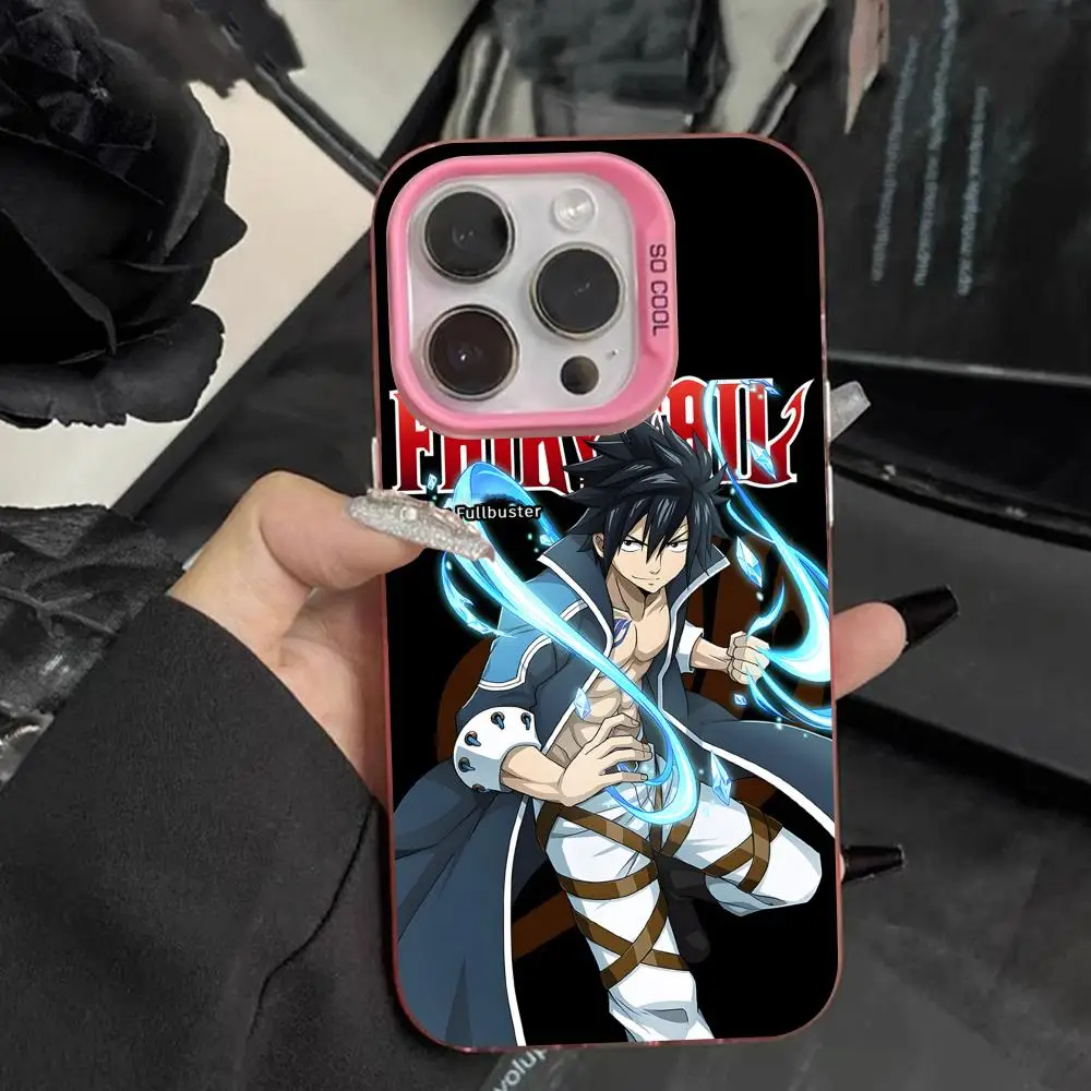 

Fairy Tail Gray Phone Case for iPhone 17 16 15 14 13 12 11 X XR XS Air Pro Max Plus Pink Colorful Silver Cover